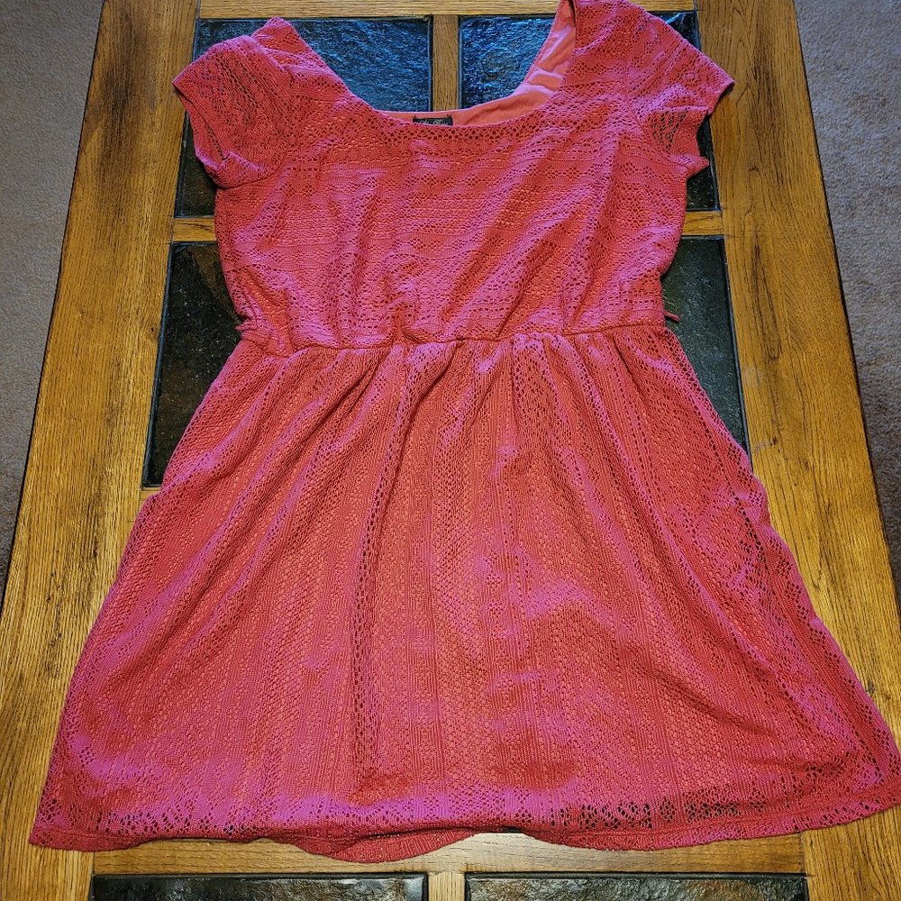 Pink lace dress